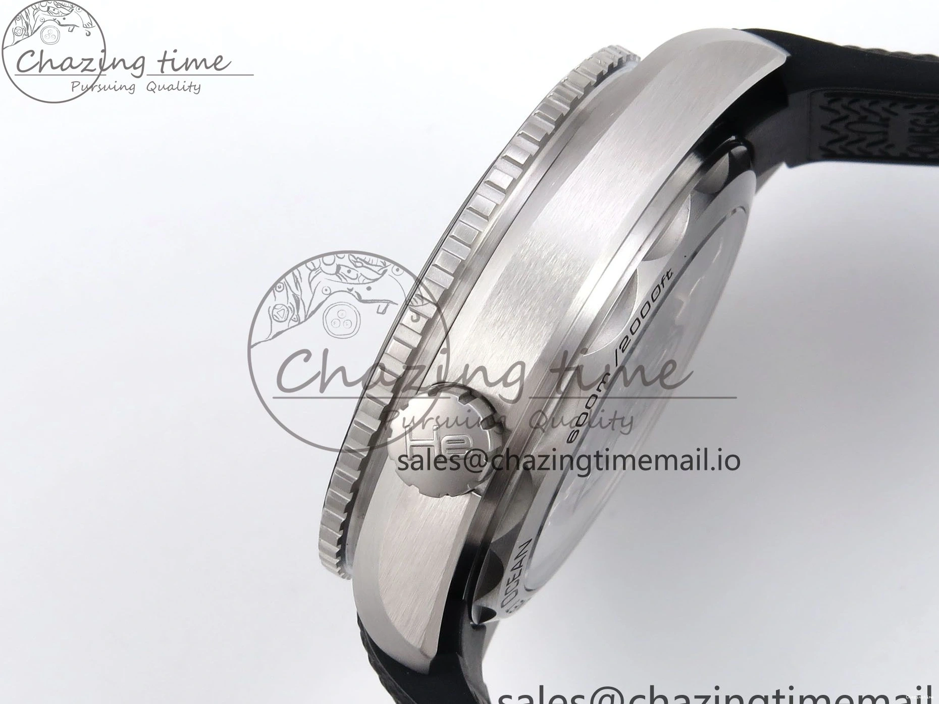 0522 AllSeason Planet Ocean 43.5mm SS VSF 1:1 Best Edition Gray Bezel Gray Dial on Black Rubber Strap A8900 Super Clone 7712